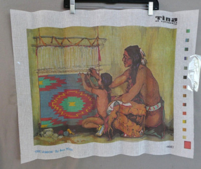 Tina of California Needlepoint Canvas The Lesson by Ann Tush # 5037 No Yarn
