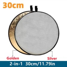 30/60/80cm 2-in-1 Round Photography Reflector Portable Collapsible with Bag Soft