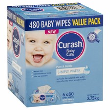 curash water wipes 6x80