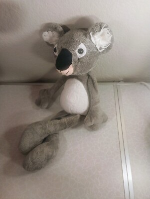 Vintage Gray Koala Bear Plush Stuffed Animal Toy Floppy Soft 14