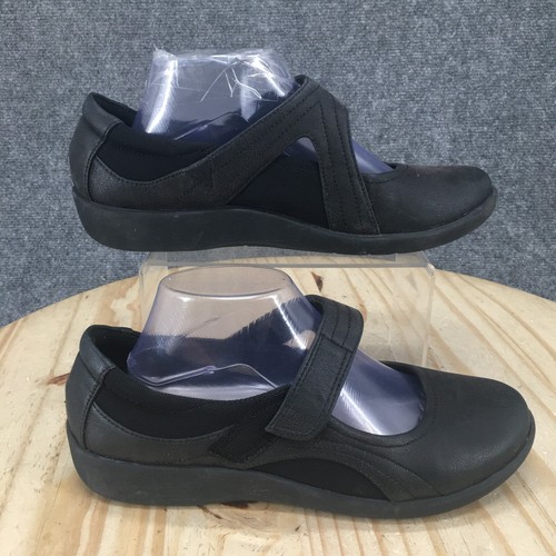 Clarks Shoes Womens 9.5 M Sillian Bella Mary Jane Black Leather Comfort 26121457 - 第 1/15 張圖片
