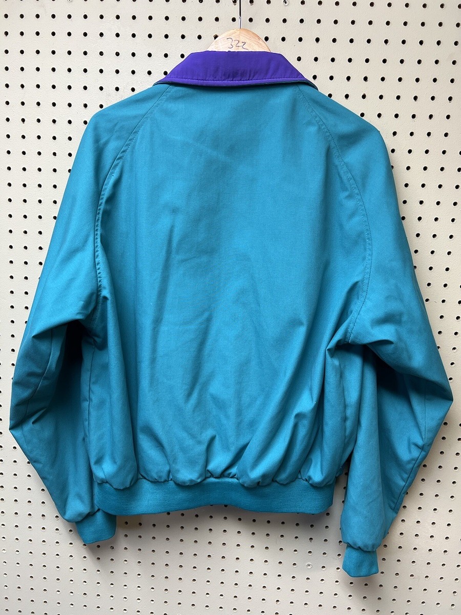Vintage Michelin Swingster Jacket Mens Large Green Purple Zip
