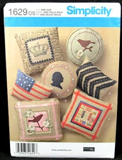 Burlap Pillows Primitive Country Americana Simplicity 1629 Uncut