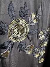 Women  s Indian Dress / Long Gown, Gorgeous Beaded, Sequined Silk, w /Shawl, Pant