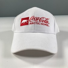 Coca-Cola NASCAR Hat White Red Logo Arctic Home Polar Bear Curved Brim