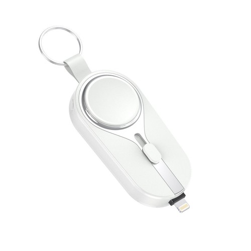 For Apple Watch Keychain Power Bank Wireless Charger 3000mAh Mini Phone Charger - Photo 20 sur 23