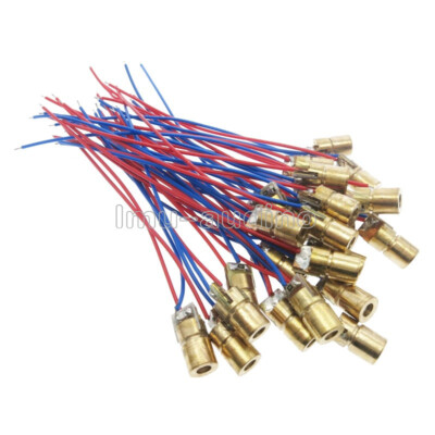 10pcs 5V 5mW laser dot diode module head WL red mini 650nm 6mm new