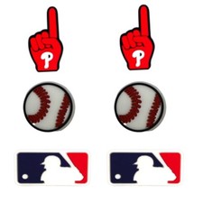 MLB Philadelphia Phillies Baseball Team For Crocs Shoe Charms Jibbitz - 6 Pieces