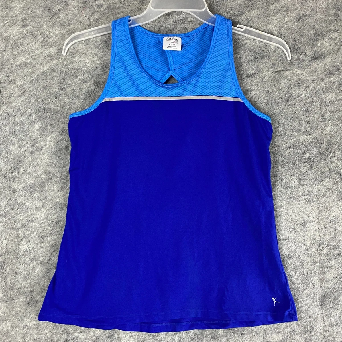 Danskin Now Tank Top Medium 8 10 Women s Sleeveless Blue Polyester