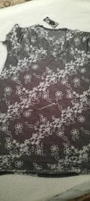 HOTS WING Women's black/white Short-Sleeve Swing dress size XXL