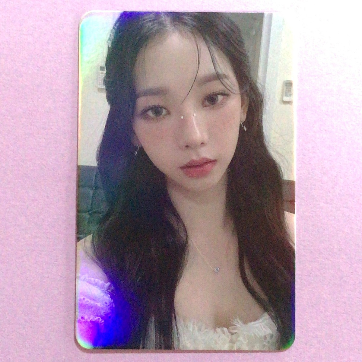 KARINA Aespa TCG 0411 Wavy black hair white dress Foil KPOP IDOL