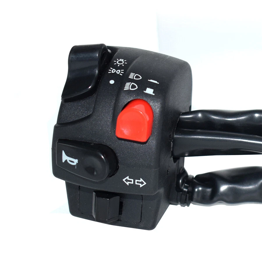 1PC 7/8'' Motorcycle Handlebar Horn Turn Signal Light Control Switch Assembly - Image 3 of 4