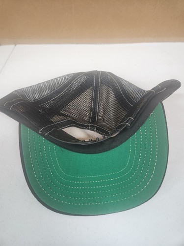 Black/White Sachs Dolmar Trucker Mesh Snapback Hat Chainsaw Vintage New - Picture 2 of 4