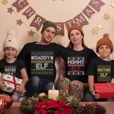 T-Shirt Mama Oma Schwester Bruder Weihnachtsmuster Familie passend Weihnachten #MC