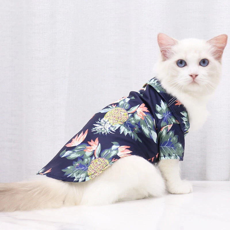 Discover Hawaiian Pet Dog T Shirts Cat Puppy Summer Beach Clothes Vest for French Bulldog