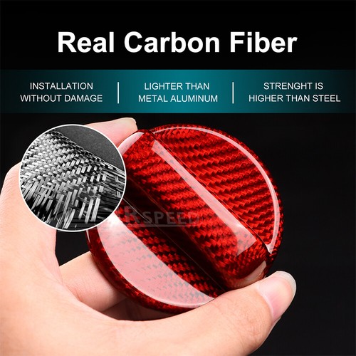 Cubierta roja del tanque de combustible de fibra de carbono para Subaru WRX STI XV BRZ Outback Impreza - Imagen 4 de 9