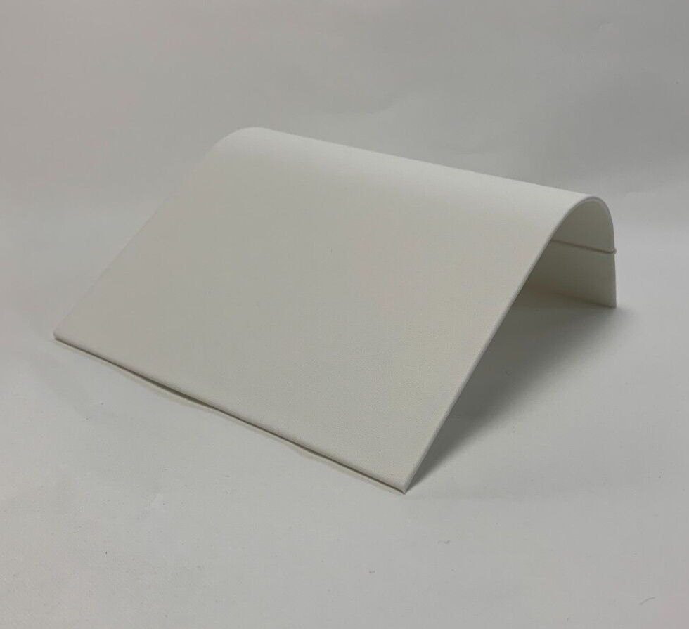 Wide Bracelet Scroll (Cream Leatherette) Jewellery Display *Made in the UK*