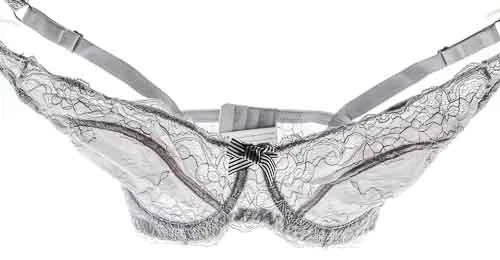 New Claudette Bardot Unlined Plunge Bra Color Concrete Gray Women's Intimate Bra - Image 2 of 4