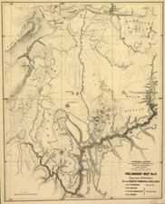 20" x 24" Map of Preliminary map no.2 of the country surveyed