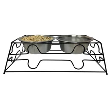 Elevated Dog Food Water Bowls Dishes Pet Supplies Raised Stand  Large 54 Fl Oz