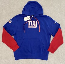 Nike New York Giants Sideline Player Hoodie Mens M On Field NFL NWT Blue