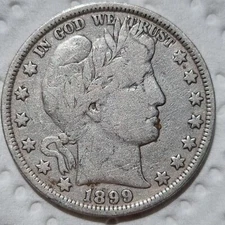 1899 Barber Half Dollar 50c Better Grade #92046