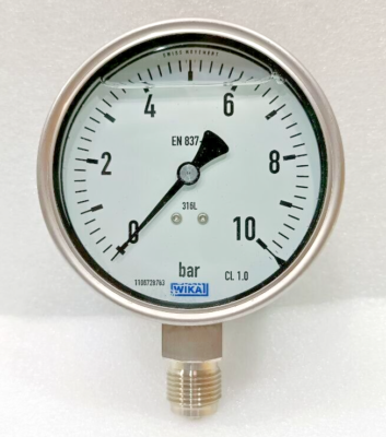#ad #ad WIKA EN837 1 PRESSURE GAUGE 0 10 BAR NEW FAST SHIPPING $87.12