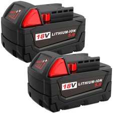 2PACK For Milwaukee for M18 5.0Ah Lithium Extended Capacity Battery 48-11-1860