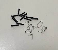 480-16 Lionel Knuckle Coupler Rivets & TC-23 Springs One Dozen Black Round Head