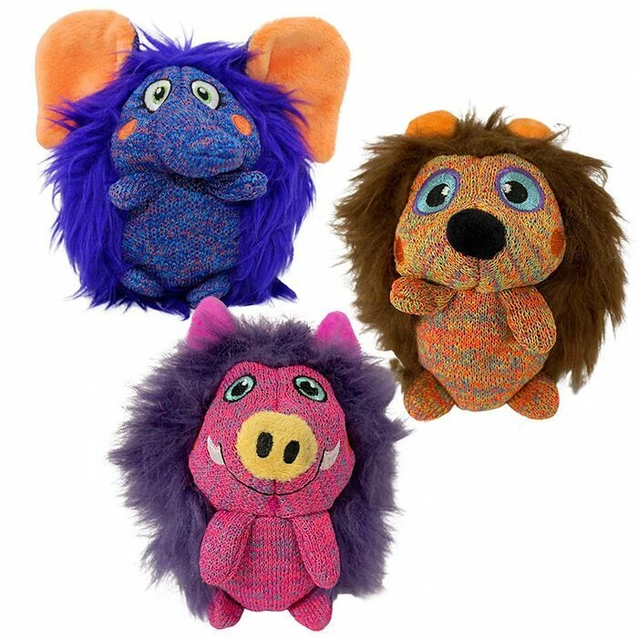 Kong Zig Wigz Elephant Hedgehog Warthog Soft Squeaky Fetch Cuddle Toy