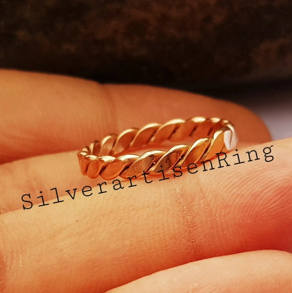 Pure Copper Band Ring, Copper Spiral Ring, Women Or Men Ring