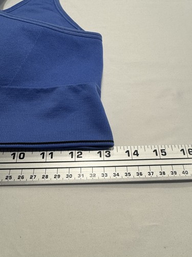 Calvin Klein Performance Med Impact Racerback Sports Bra L Removable Cups Blue - 第 8/9 張圖片