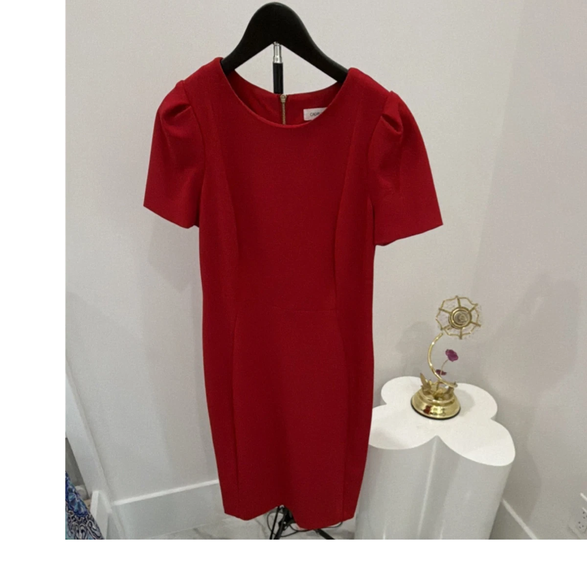 strapless open back dress Calvin Klein Red Cocktail Dress Size Large – Threndzs main image 0