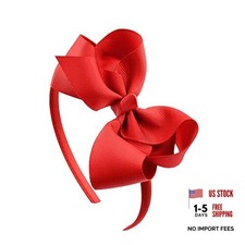 Bow Headband Large Bowknot Hair Hoop for Girls, Comfortable No Hurt Rib Fabric