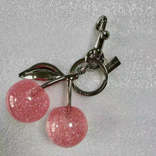 Coach Pink Cherry Apple Bag Charm Key-chain R...