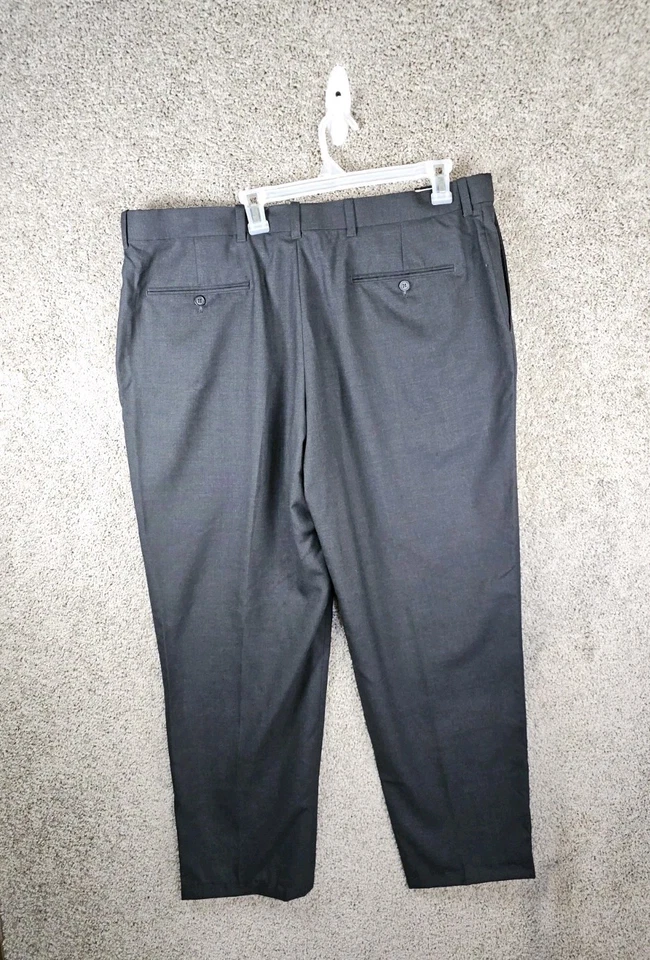 L.L. Bean Comfort Waist 100% Wool Pants Charcoal Trousers OGHU5 Men's 40Wx31 - Image 2 of 4