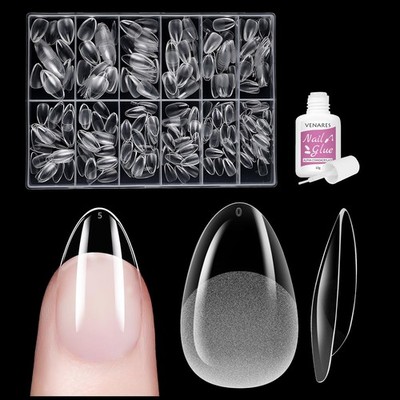 Nageltips für Gelnägel Kurz 500 Stück Extra Soft Gel Nägel Set 12 Größen Nagel