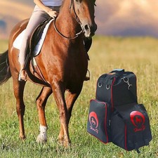 Boot and Helmet Bags Equestrian Backpack Horse Riding Equipment Carry Tote Black