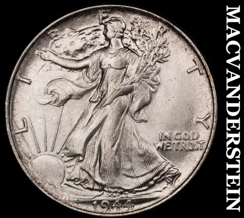 1944 Silver Walking Liberty Half Dollar - Choice Gem Brilliant Unc+++  #i7647