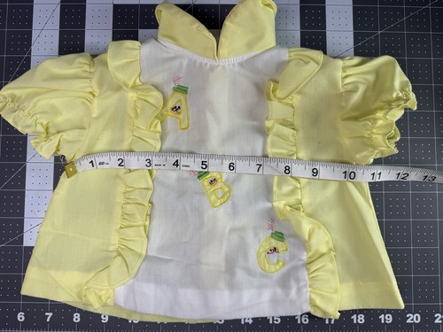 Vestito e vestito ABC giallo bambina vintage 0-6 mesi - Foto 5 di 7
