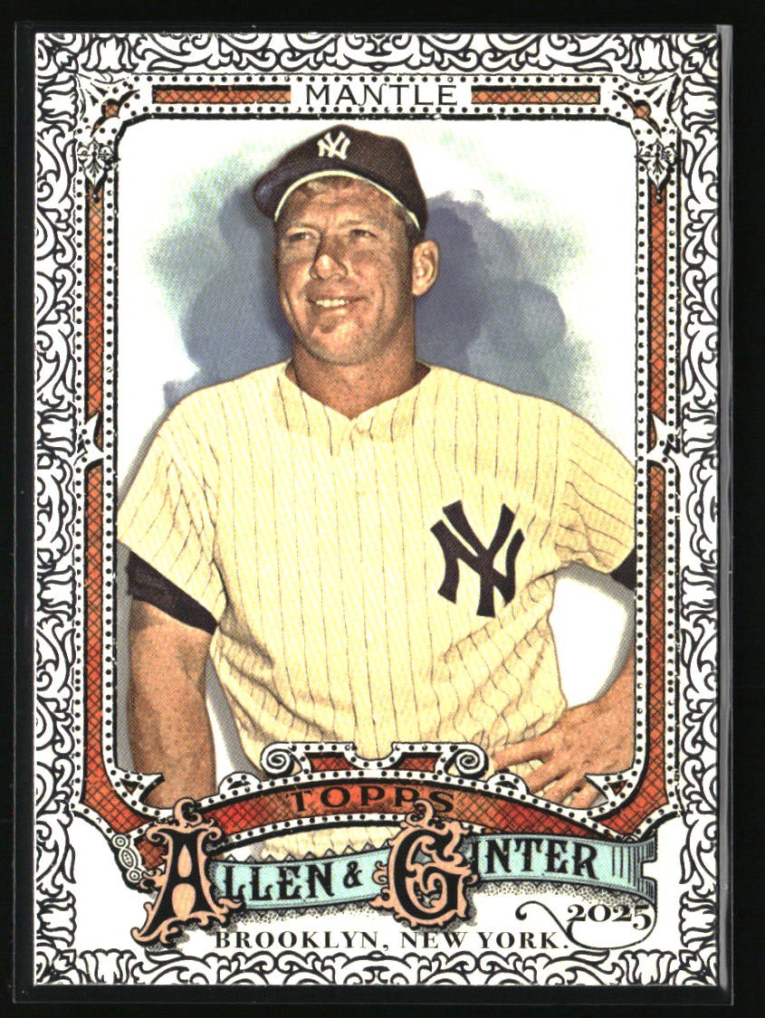 2025 Topps Allen & Ginter Foil Filagree Mickey Mantle #19 Yankees