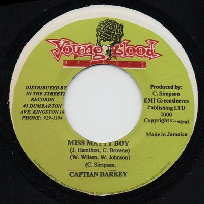 Captain Barkey - Miss Matty Boy (Vinyl 7'' - 2000 - JM - Original)