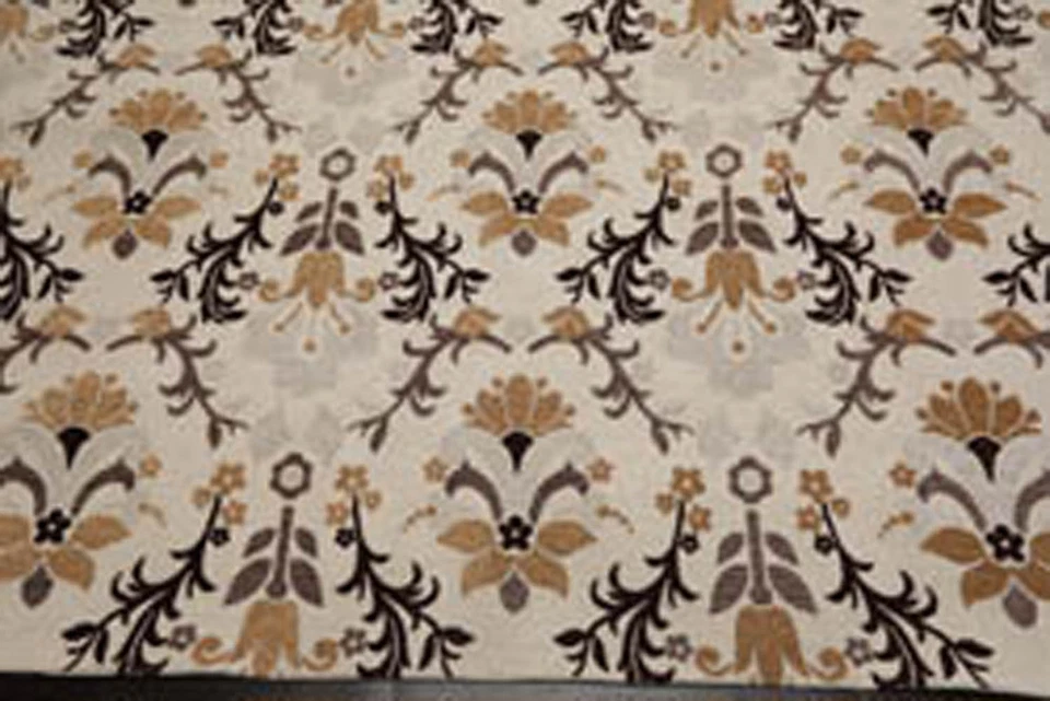 Alfombra floral de transición beige, marrón 7'9"" x 9'9" Foto 3 de 4