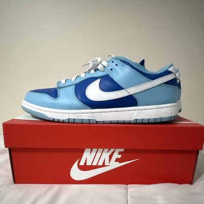 Nike Dunk Low Blue/White  argon blue   Lace Up Men's Leather Sneakers