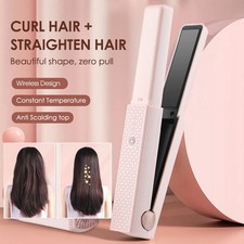 Hair Straightener Cordless Usb Hair Straightener Mini Ceramics Hair Curler 3 Con