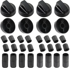 Seentech 8- Pack Control Knobs Replacement with 24 Adapters for Oven, Stove, and