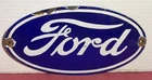 VINTAGE FORD 12” PORCELAIN DEALER SALES SERVICE DEALERSHIP SIGN