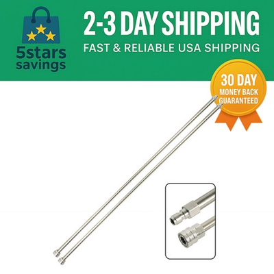 #ad Professional Quality Stainless Steel Pressure Washer Wands 10ft Length 2 Pack $49.29