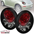 Black Tail Lights Fits 1998-2005 Volkswagen Beetle Brake Lamps Left+Right Pair (For: Volkswagen)