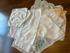 Vintage Ladies Hankies Handkerchiefs. NOT PERFECT Lot Of 6.